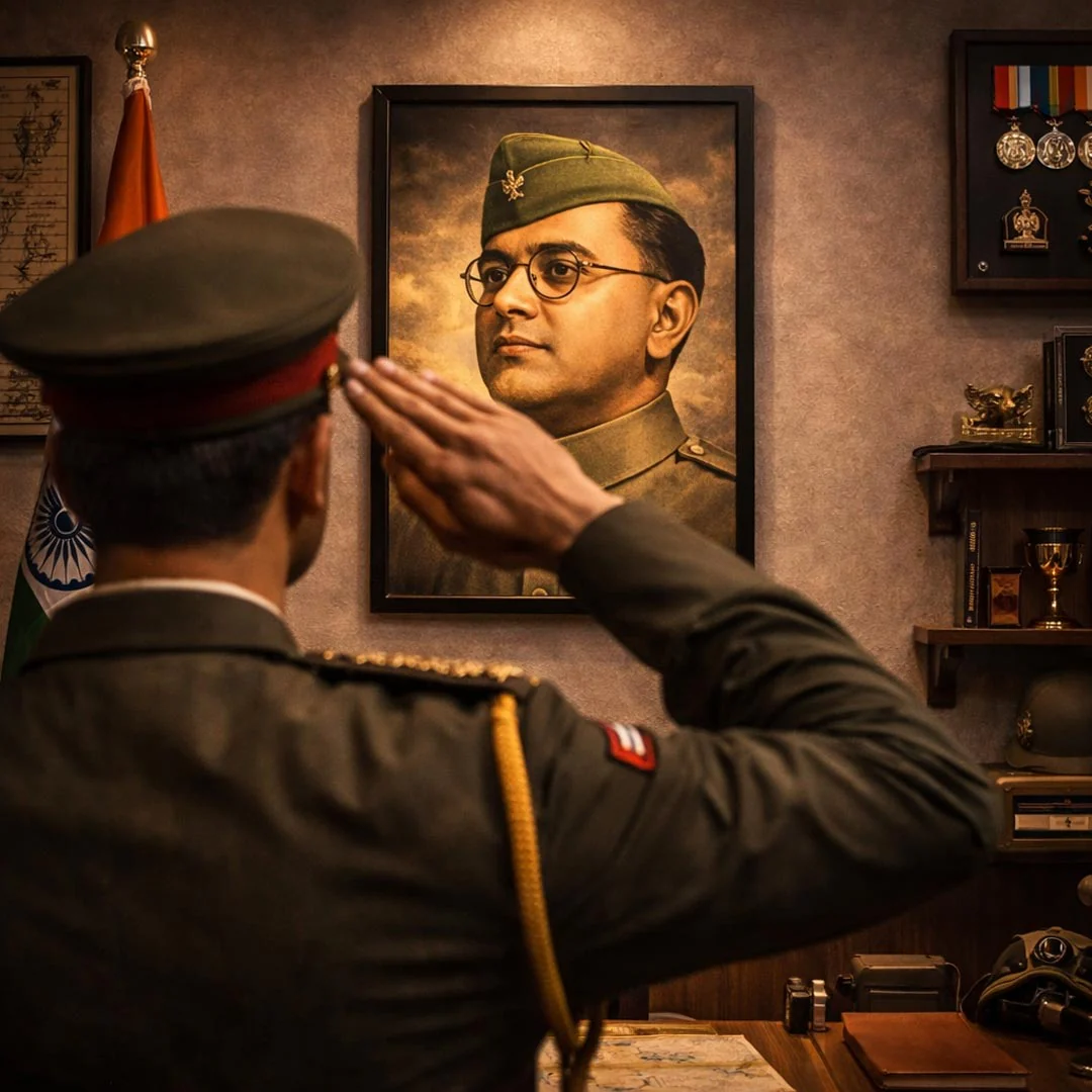 Netaji Subhash Chandra Bose Patriotic Portrait Wall Frame - Image 2