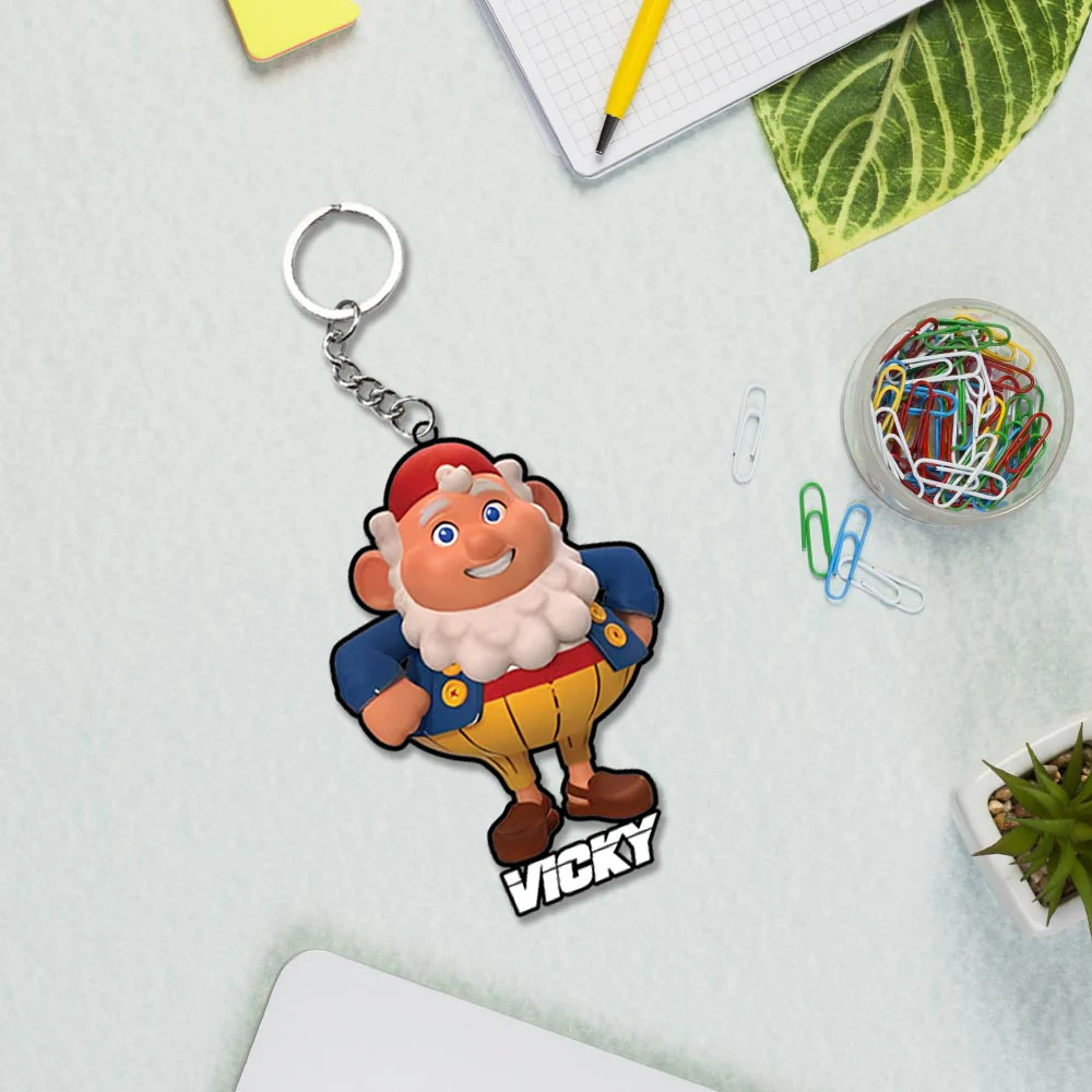 Noddy Cartoon Character Keychain With Name - Image 2