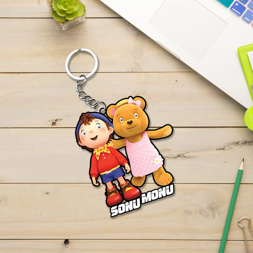 Noddy Cartoon Character Keychain With Name - Image 4