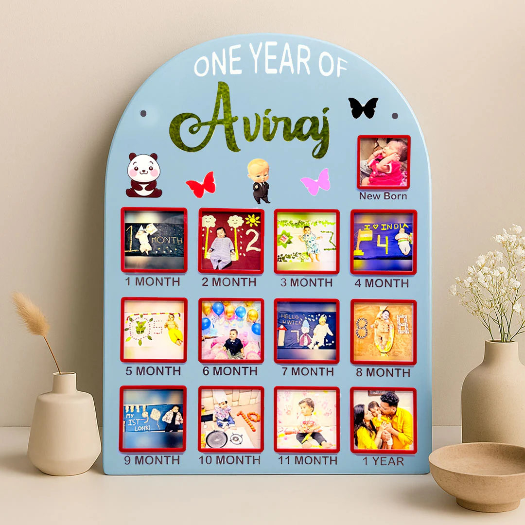 One Year Baby Milestone Photo Frame - Image 3