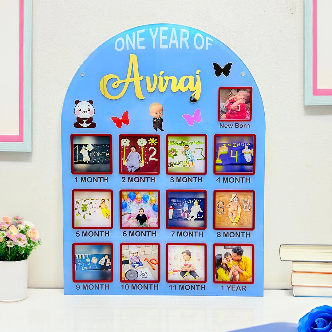 One Year Baby Milestone Photo Frame - Image 5