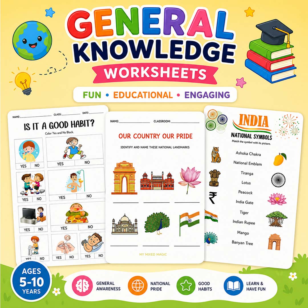 Online Worksheet For Kids Early Learning- Brain & Fun Activities Bundle (3 to 8 years) - Image 11