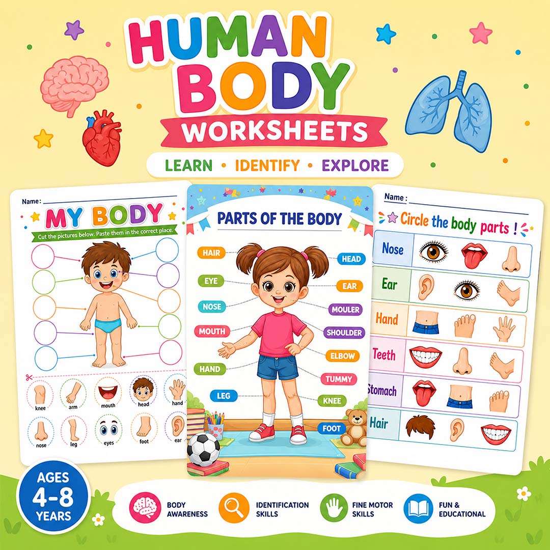 Online Worksheet For Kids Early Learning- Brain & Fun Activities Bundle (3 to 8 years) - Image 3