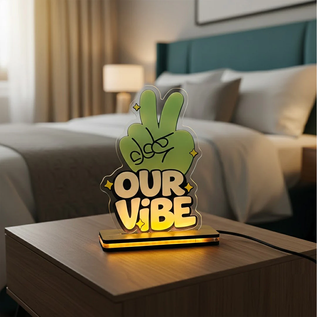 Our Vibe Acrylic LED Desk Lamp (5×8”)