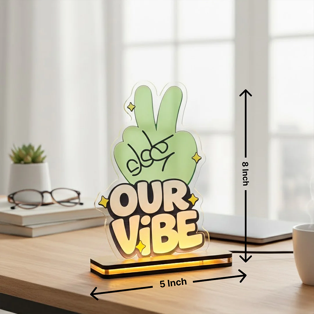 Our Vibe Acrylic LED Desk Lamp (5×8”) - Image 2