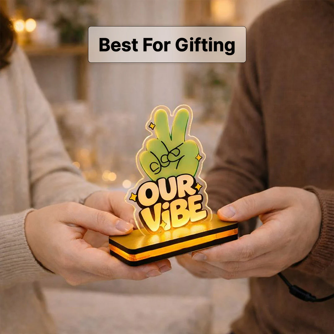 Our Vibe Acrylic LED Desk Lamp (5×8”) - Image 3