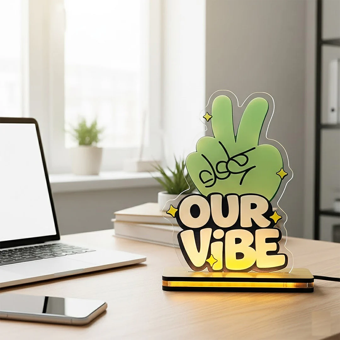 Our Vibe Acrylic LED Desk Lamp (5×8”) - Image 5