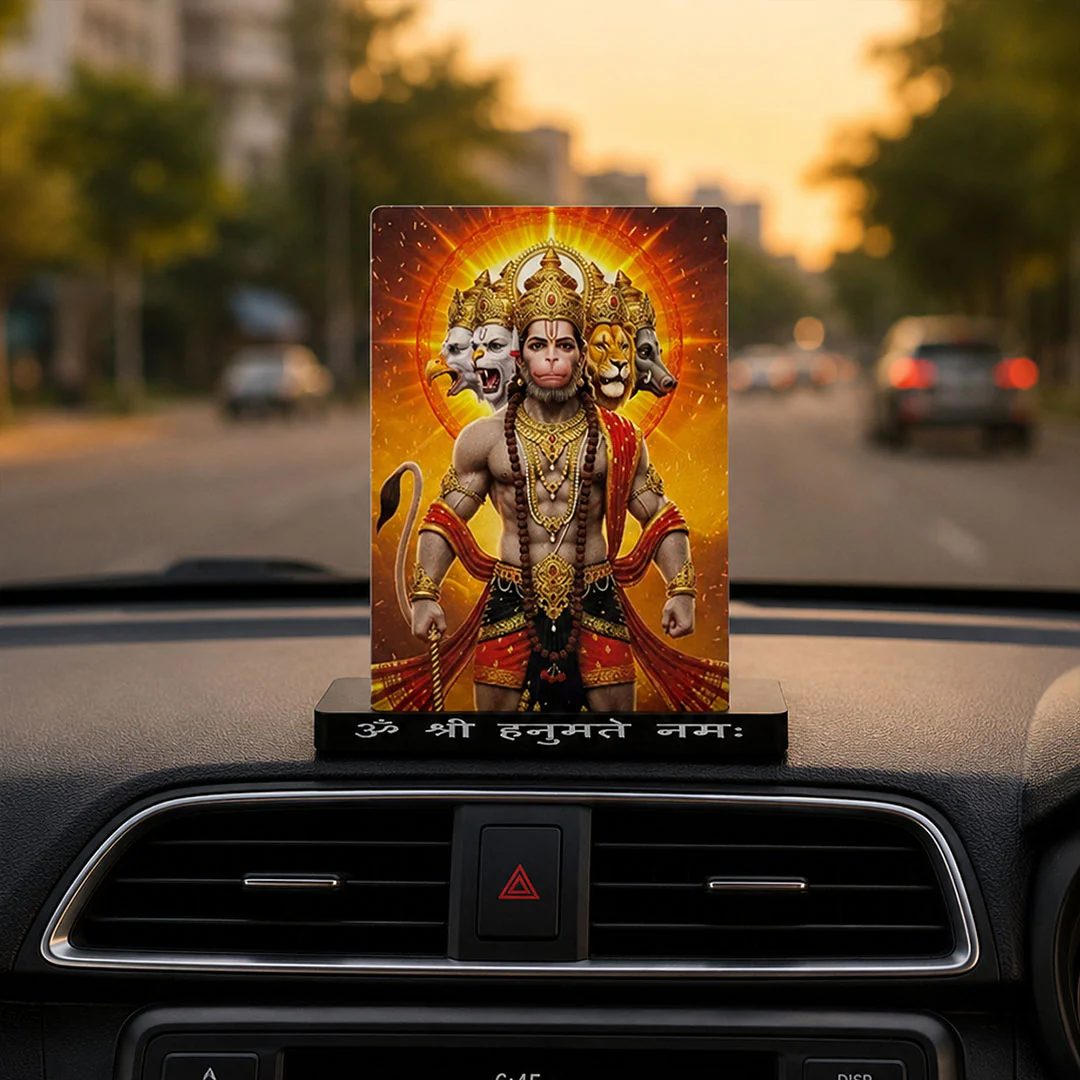 Panchmukhi Hanuman Acrylic Car Dashboard- 2.5x3.5 - Image 2