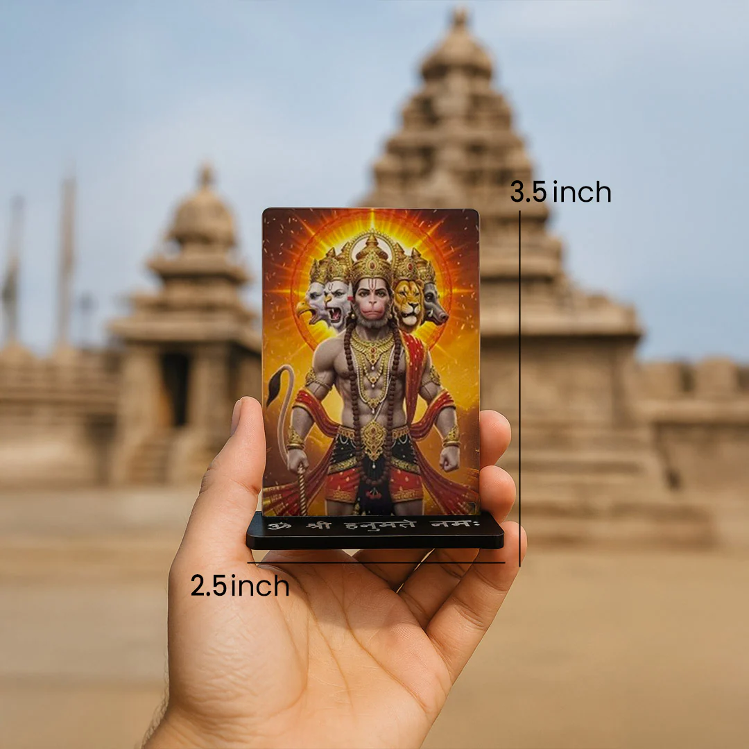 Panchmukhi Hanuman Acrylic Car Dashboard- 2.5x3.5 - Image 5
