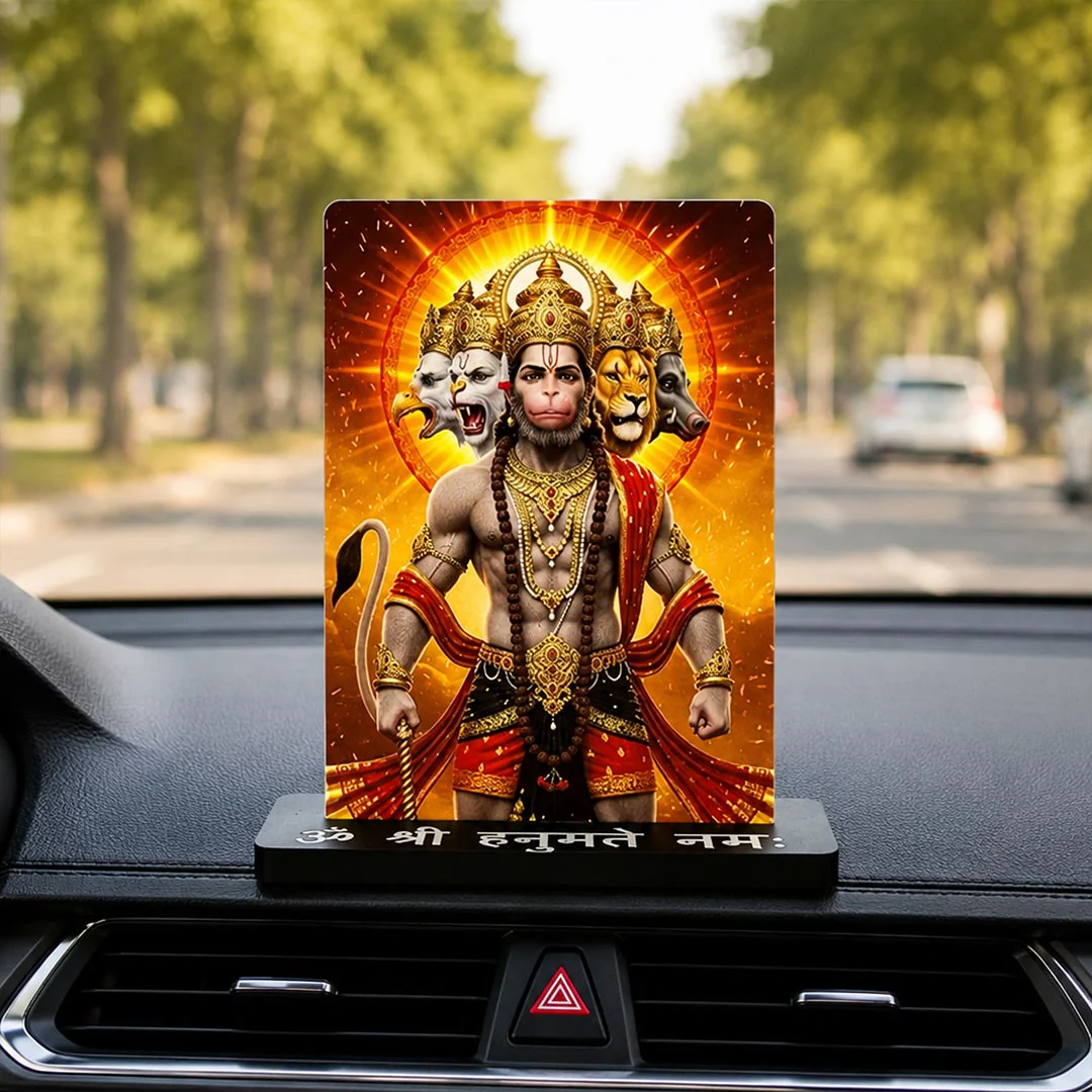 Panchmukhi Hanuman Acrylic Car Dashboard- 2.5x3.5 - Image 8