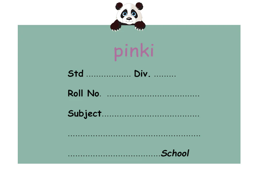 Panda Name Slips|12x18" Sheet with 36 Labels