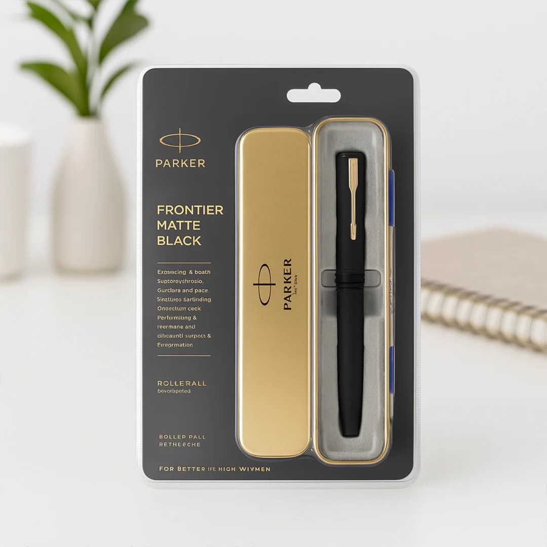 Parker Frontier Matte Black Roller Ball Pen