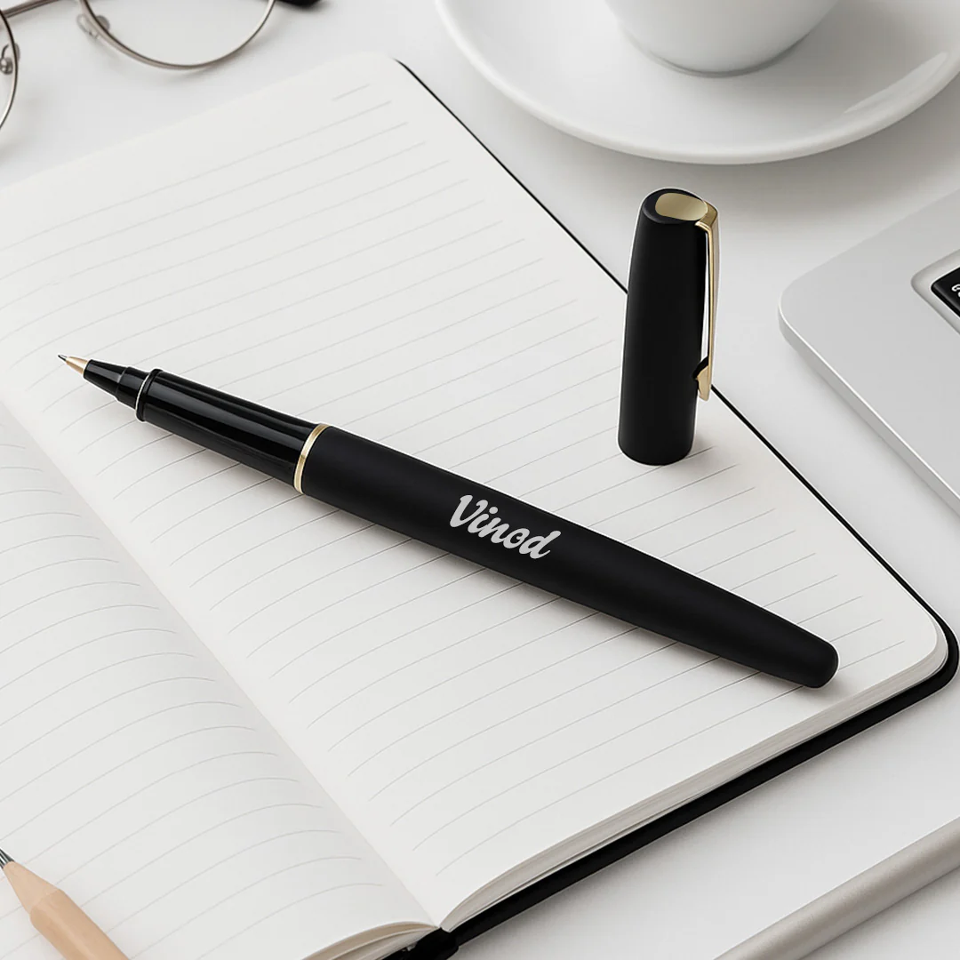 Parker Frontier Matte Black Roller Ball Pen - Image 4