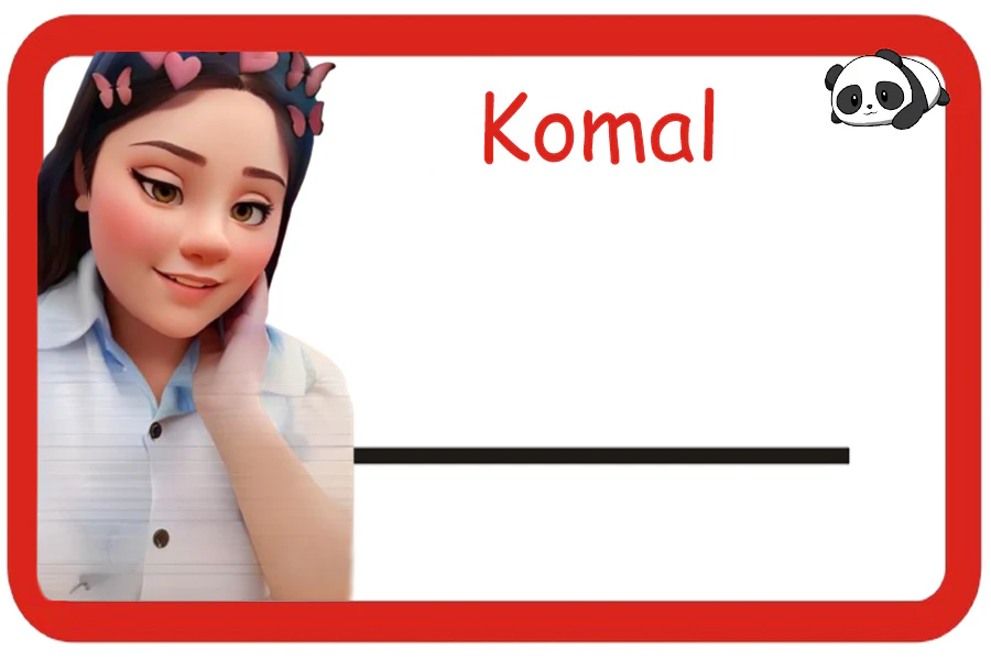 Personalised Cartoon Photo  Name Slip | 12x18" Sheet with 36 Labels