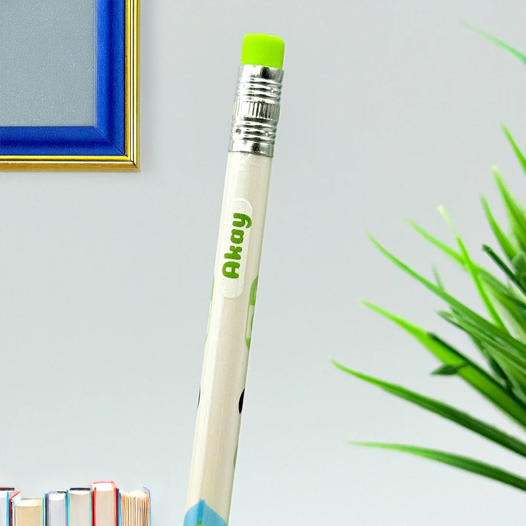 Personalized 12-Piece Pencil Set with Mini Erasers-Cute Panda Design - Image 7