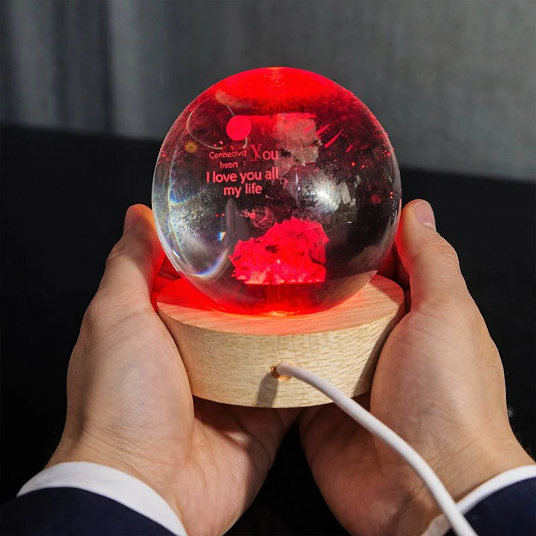 Personalized 3D Crystal Ball Multi-Color LED Lamp - Image 7