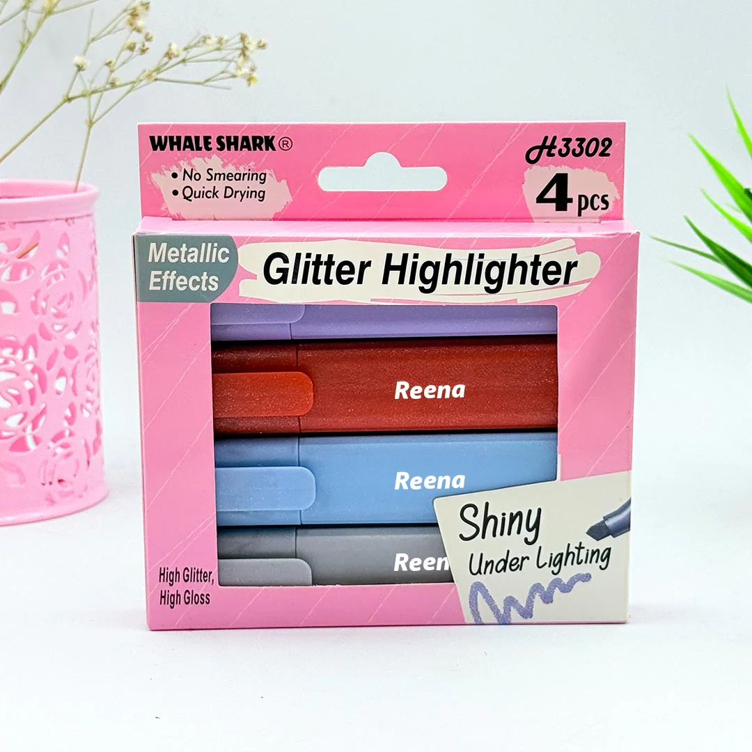 Personalized Gilter Highlighter With Metallic Effect- 4 Highlighter - Image 4