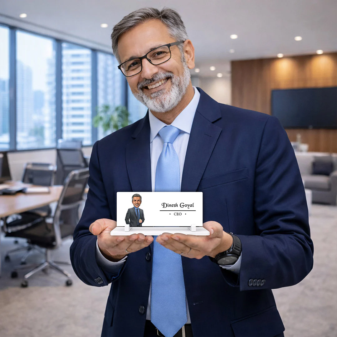 Personalized Acrylic CEO Desk Name Plate | Custom Office Table Name Sign Gift for Professionals & Business Leaders - 7x3" - Image 4