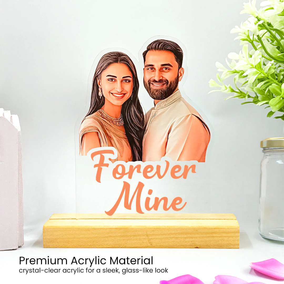 Acrylic Cutout Table Stand - Custom Text & Illustrated Photo - Image 3