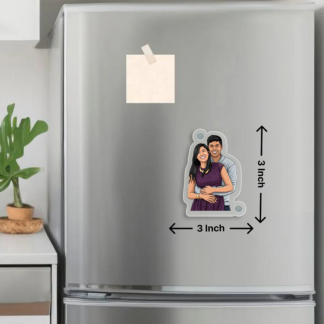 Personalized Acrylic Photo Fridge Magnet (3x3") - Image 2