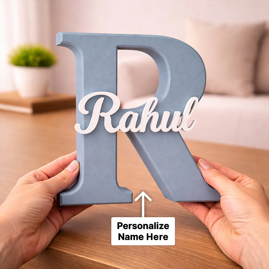 Personalized Alphabet Name Stand for Boys -6x6" - Image 3