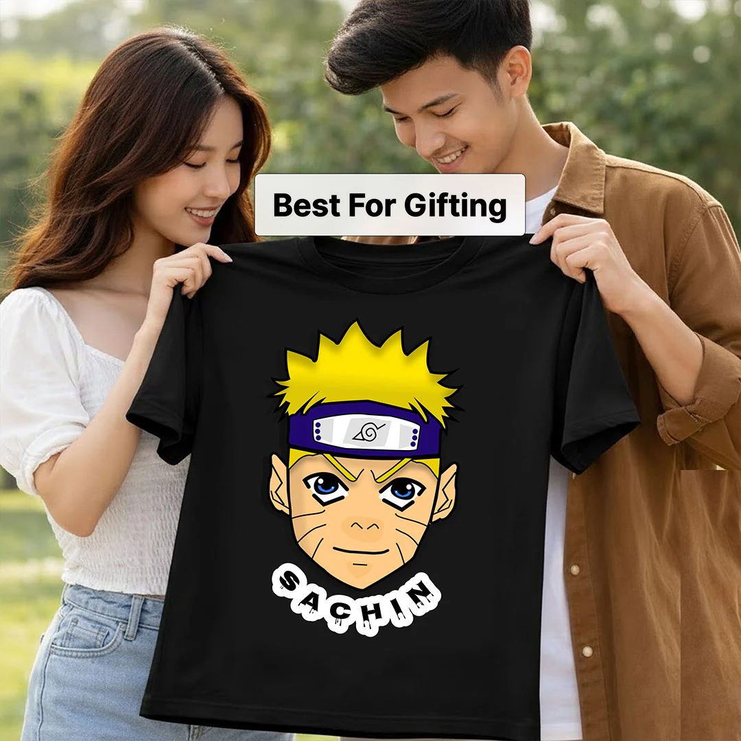 Personalized Anime Naruto Face T-Shirt - Image 3