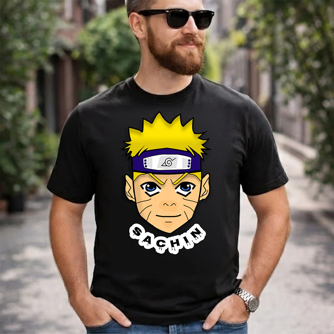Personalized Anime Naruto Face T-Shirt - Image 5