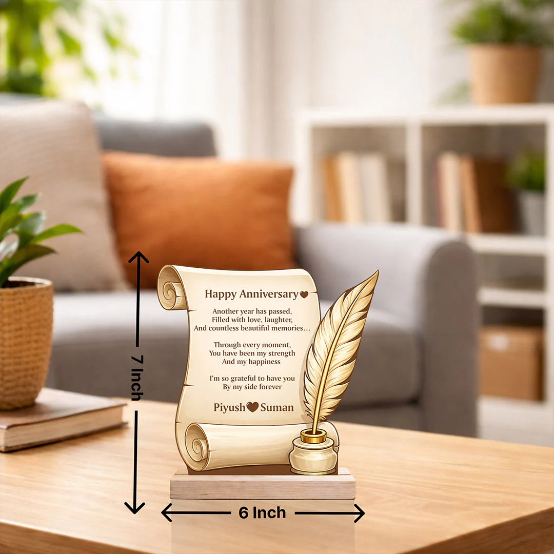 Personalized Anniversary Scroll Message Table Top(6x7") - Image 2