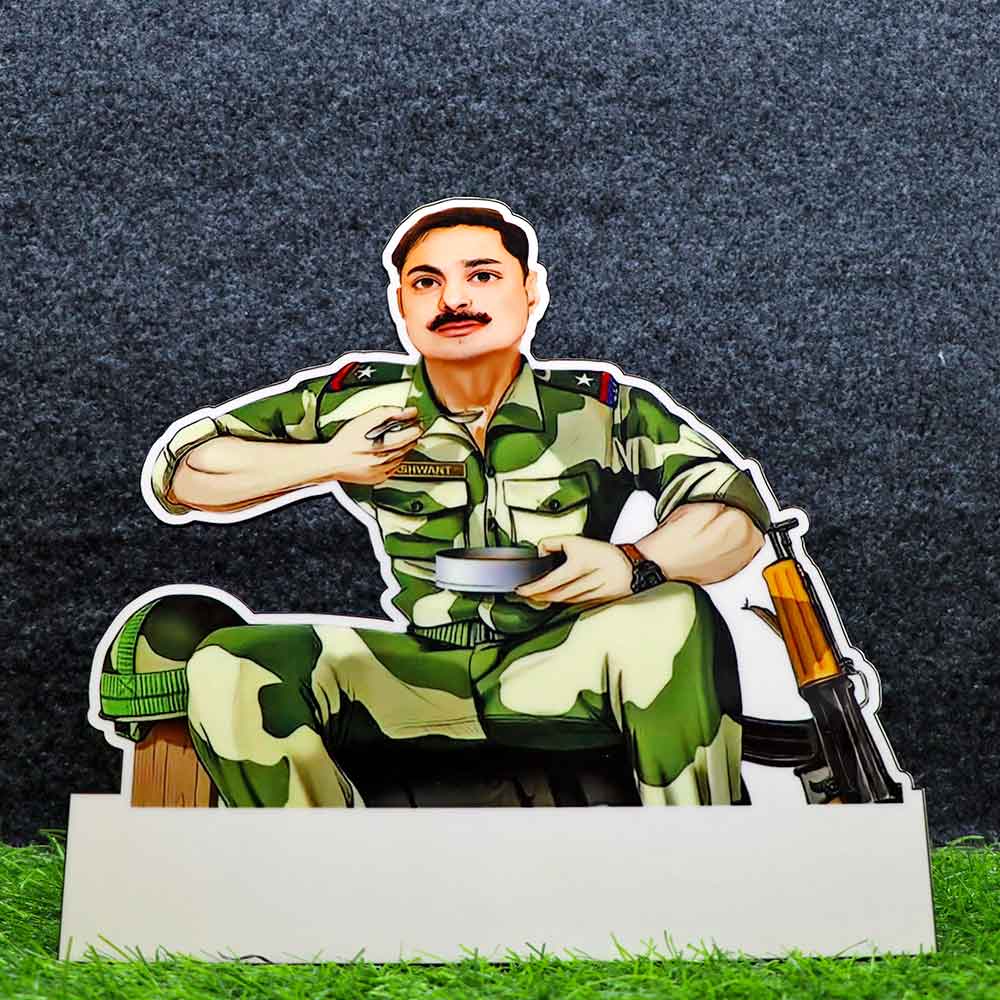 Personalized Army Caricature