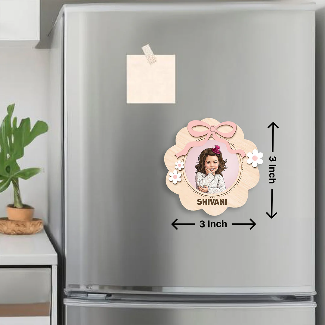 Personalized Baby Cartoon Fridge Magnet (3x3") - Image 2