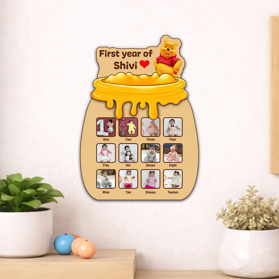 Personalized Baby First Year Memory Frame (11x15")