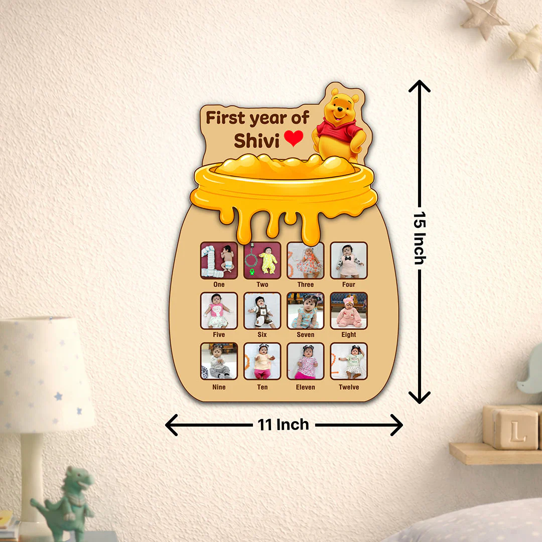 Personalized Baby First Year Memory Frame (11x15") - Image 2