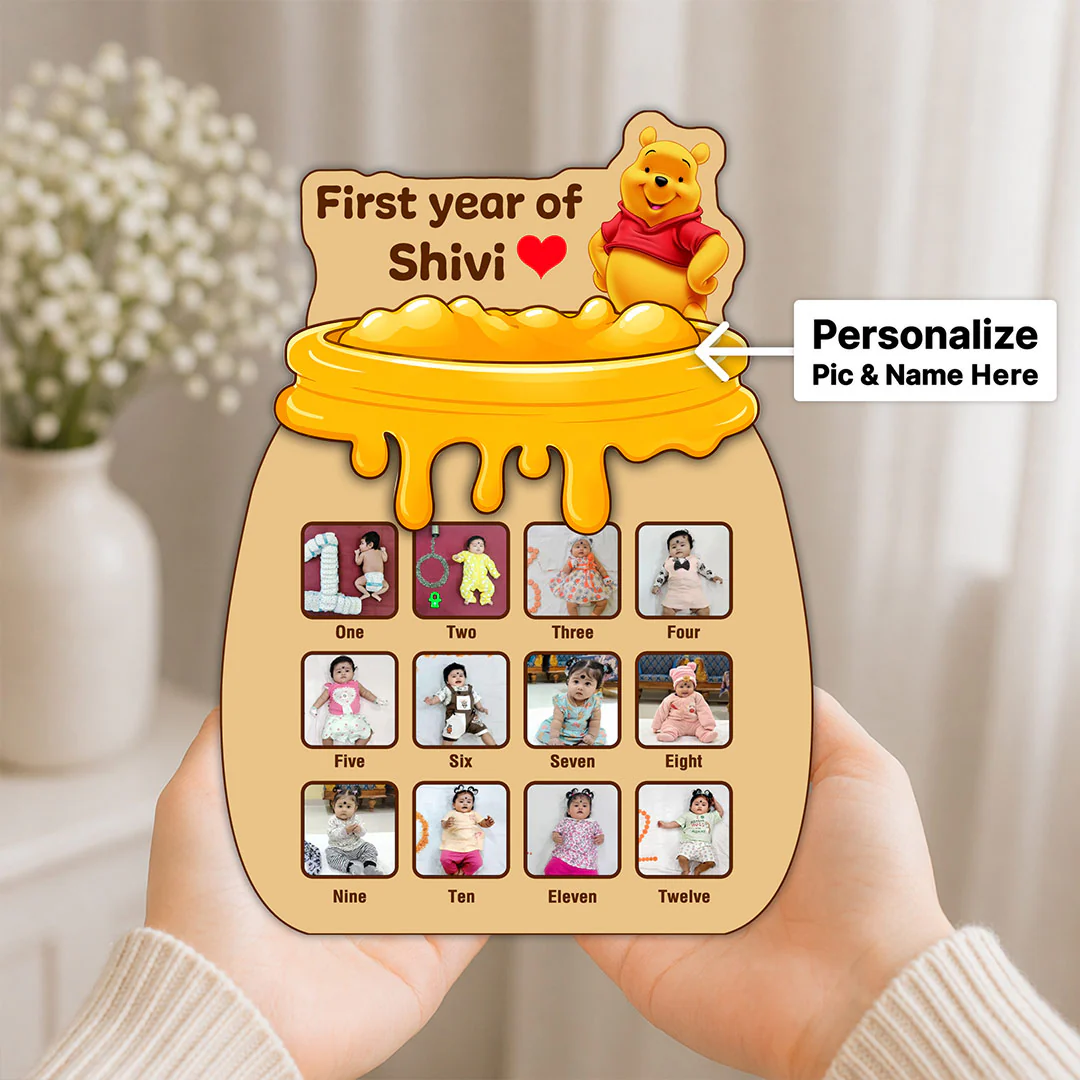 Personalized Baby First Year Memory Frame (11x15") - Image 3
