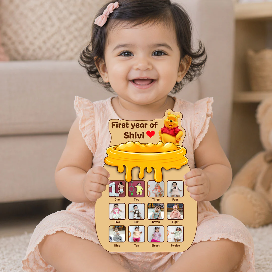 Personalized Baby First Year Memory Frame (11x15") - Image 4