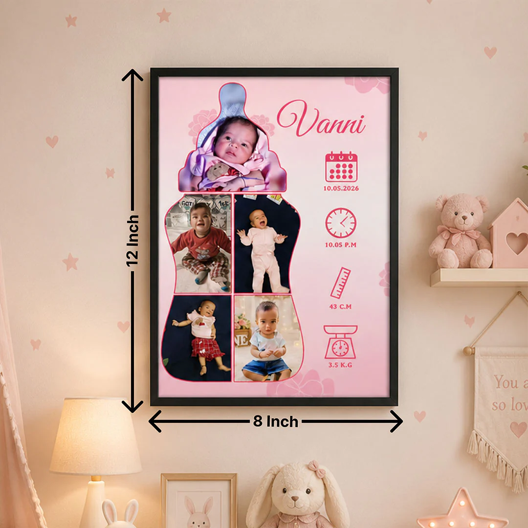 Personalized Baby Milestone Photo Frame | Gift for Baby & Parents - Image 2