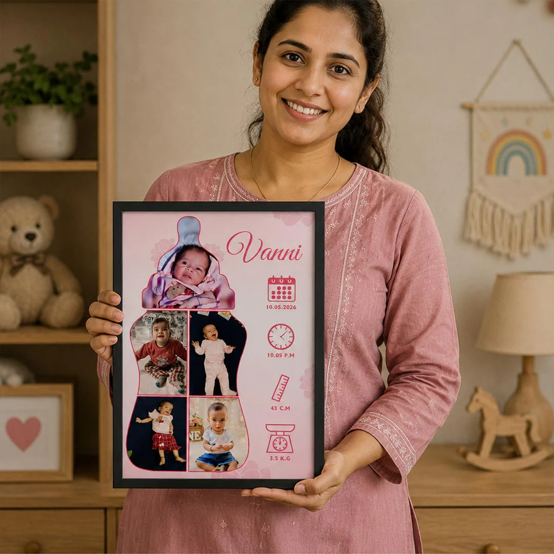 Personalized Baby Milestone Photo Frame | Gift for Baby & Parents - Image 3