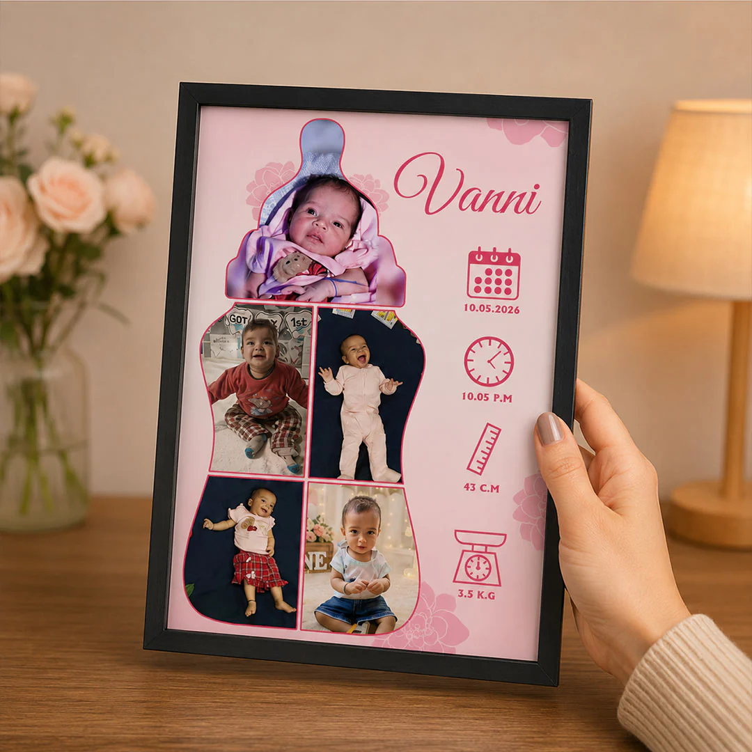 Personalized Baby Milestone Photo Frame | Gift for Baby & Parents - Image 5