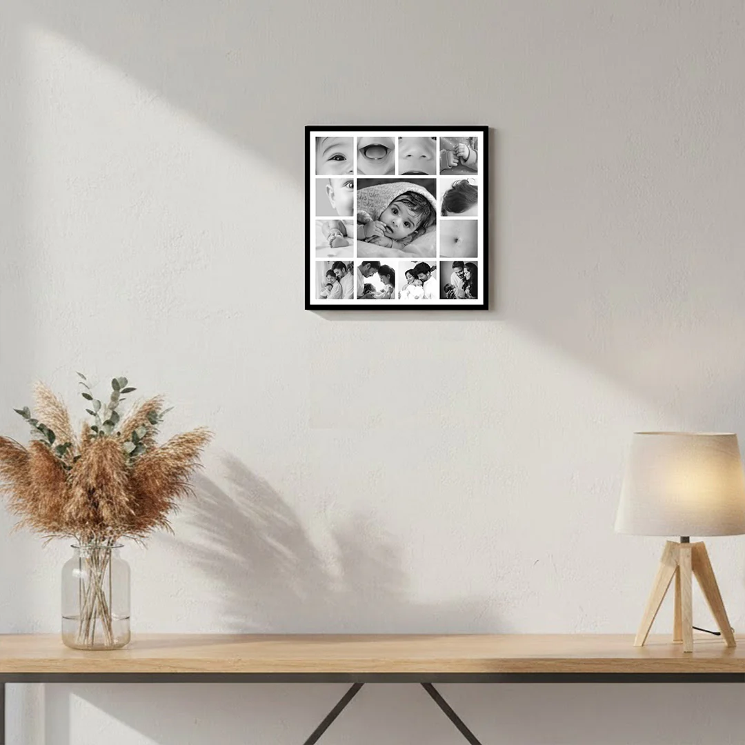 Personalized Baby Photo Collage Wall Frame (9×9”) - Image 4