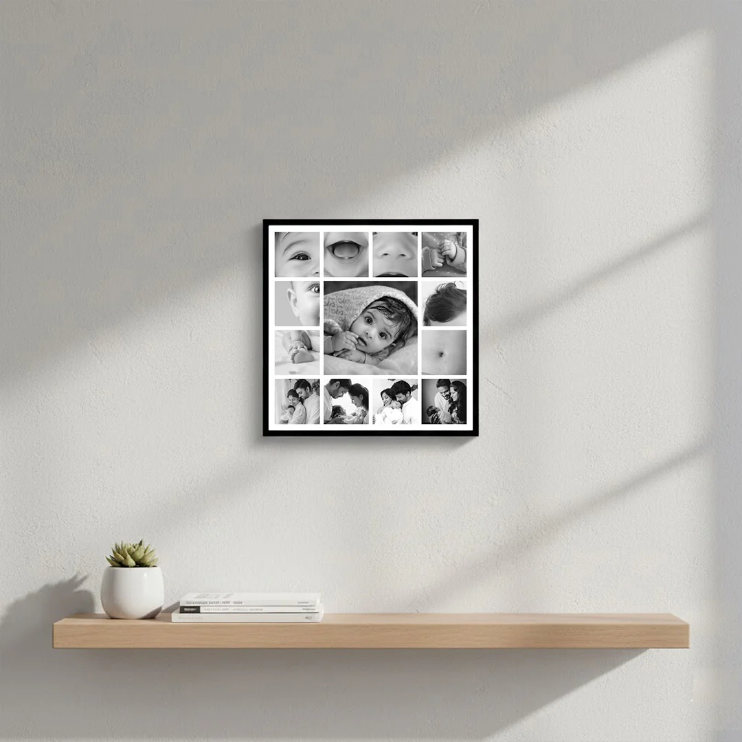 Personalized Baby Photo Collage Wall Frame (9×9”) - Image 5