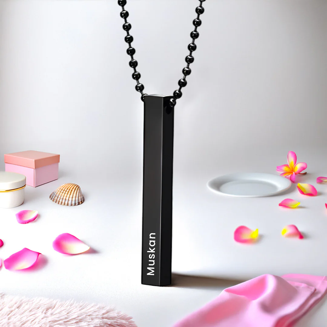 Personalized Bar Pendant – Elegant & Meaningful Jewellery - Image 4
