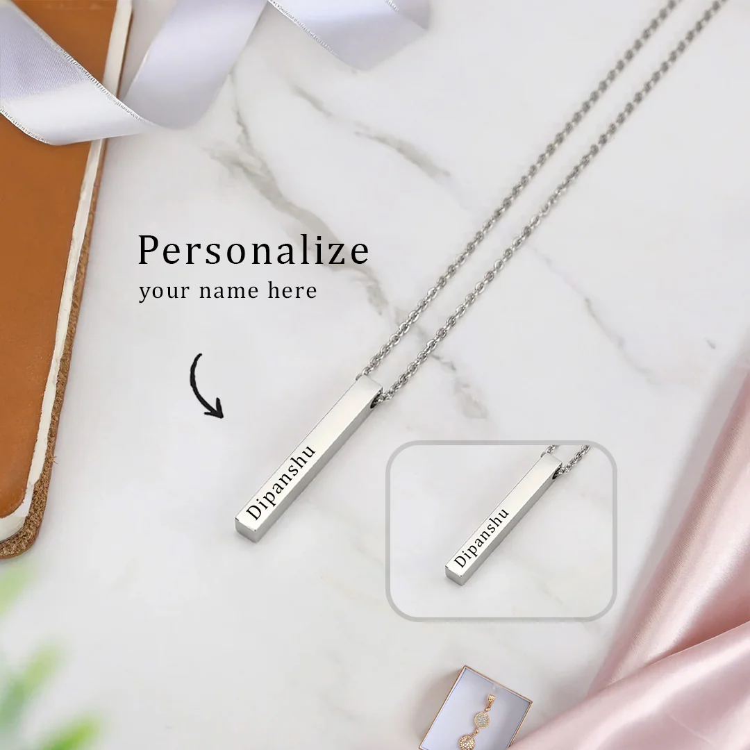 Personalized Bar Pendant – Elegant & Meaningful Jewellery - Image 5