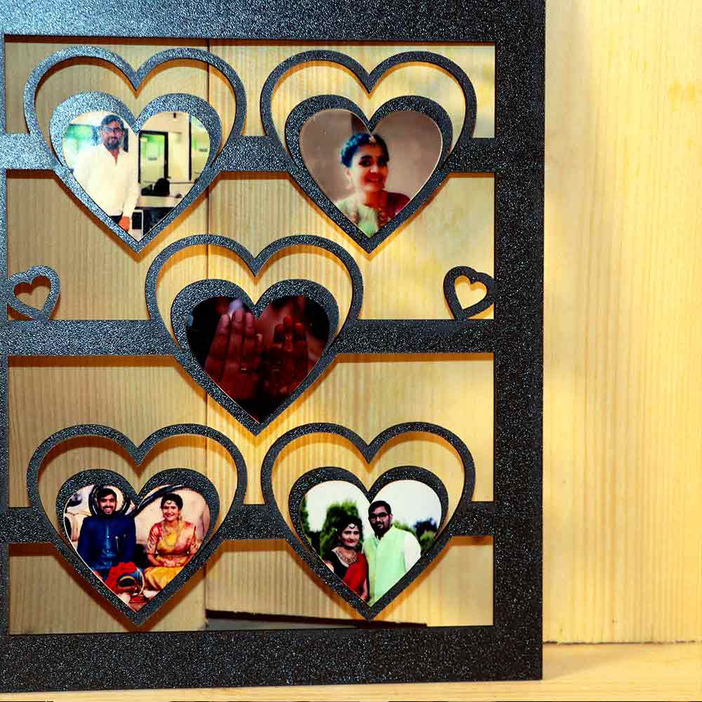 Personalized Best Couple Photo Wooden Table Top - Image 3