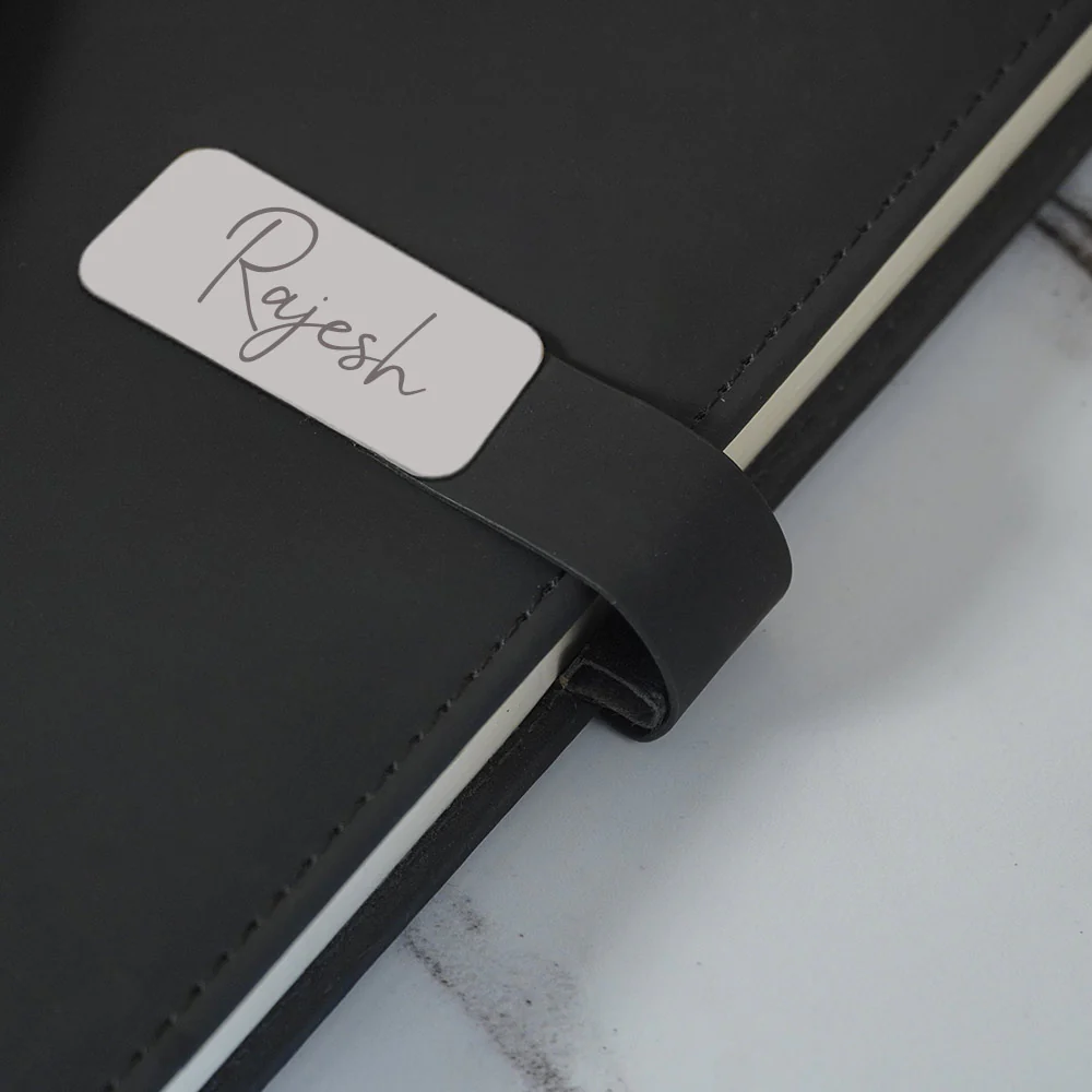 Exclusive Diary With Flip Strap Closure - Black - Image 3