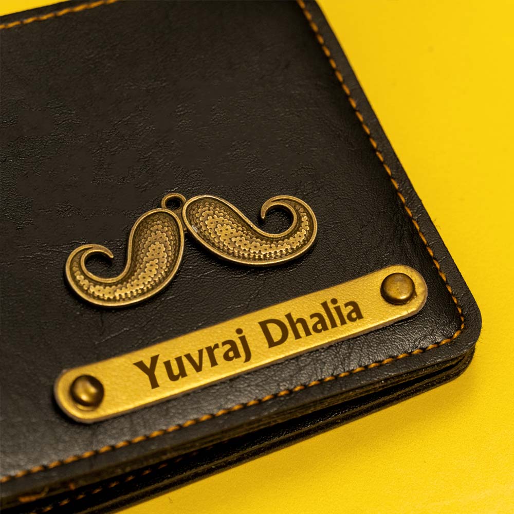 Premium Color Leather Wallet - Black - Image 3
