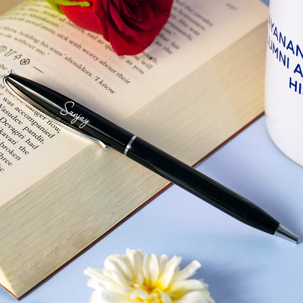 Personalized Metallic Finish Ball Pen - Black