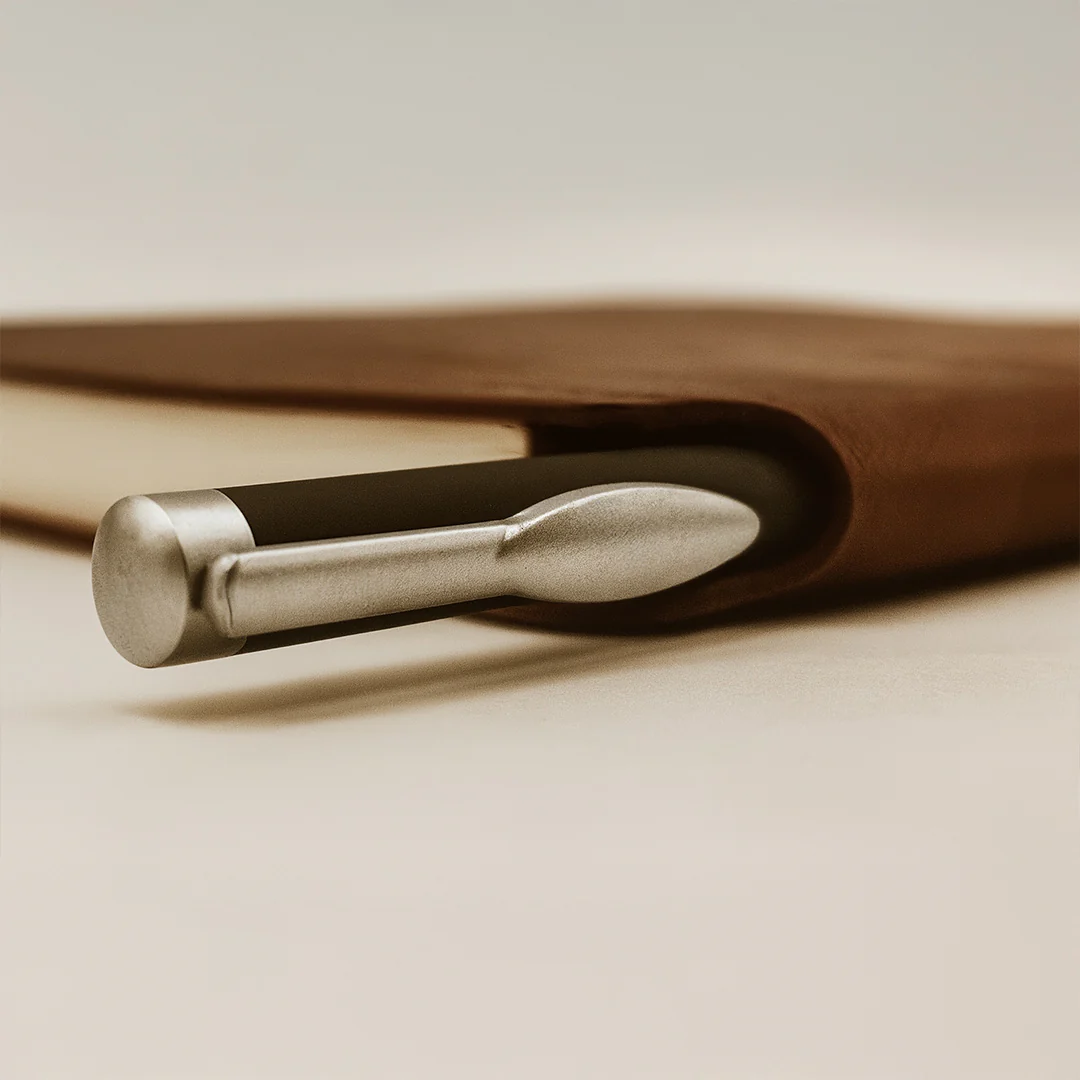 Personalized Black Pen & Brown-Tan Notebook Combo - Image 4
