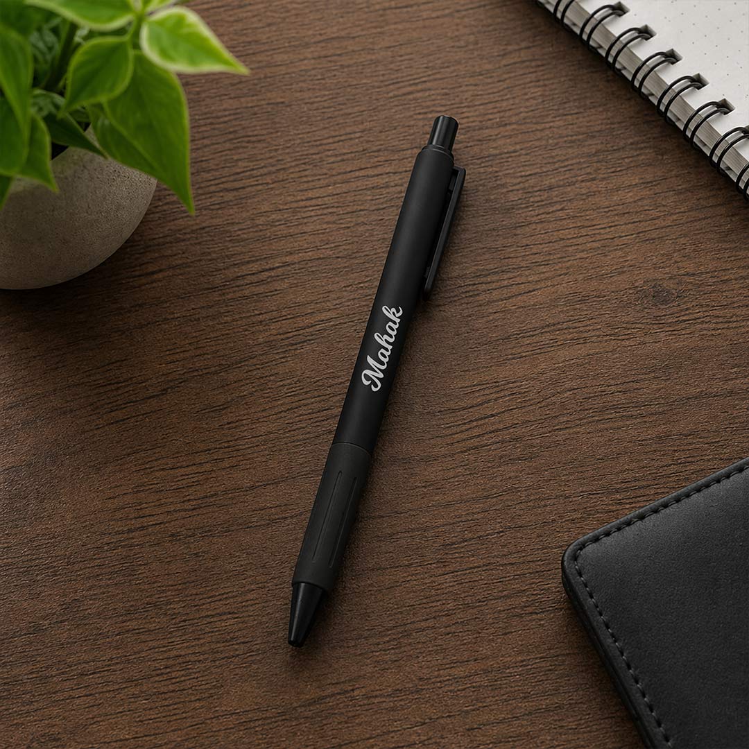 Personalized Black Pen | Elegant Writing Gift for Professionals