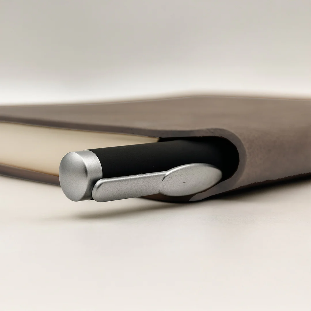 Personalized Black Pen & Grey Notebook Combo - Image 4