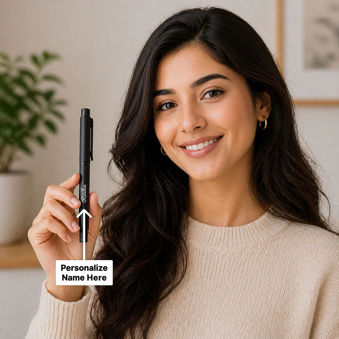 Personalized Black  Pen | Sleek Writing Gift for Professionals & Students - Image 2