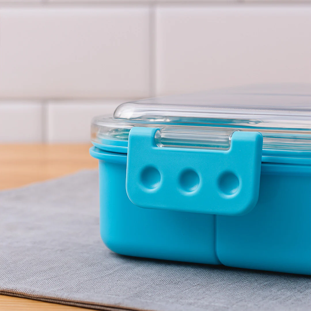 Personalized Blue Unicorn Lunchbox with Spoon & Container - Image 3